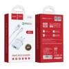 Зарядное устройство Hoco C12Q QC3.0 3А USB + кабель Type C, белое