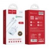 Зарядное устройство Hoco C12Q QC3.0 3А USB + кабель Type C, белое