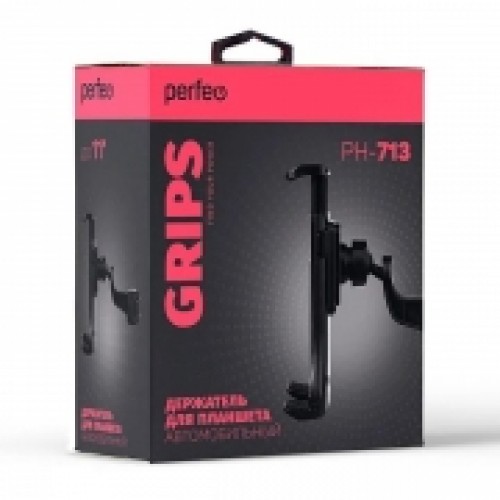 Держатель автомобильный на подголовник для планшета 7-11", черный, Perfeo 713 (PF_C3585)"