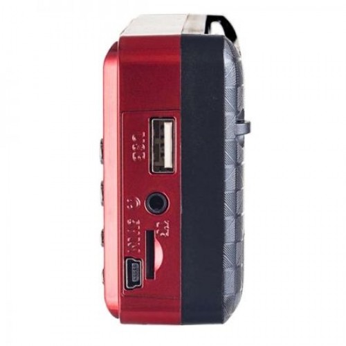 Мини аудио система Perfeo PALM, MP3, FM, акк. 18650, красная (i90-RED) (PF_A4871)