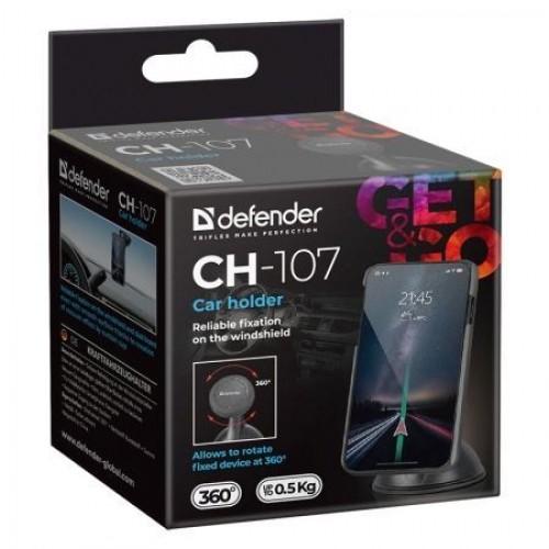 Держатель автомобильный на стекло, магнитный, Defender CH-107 (29107)