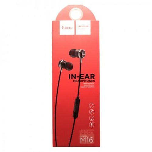 Гарнитура Hoco M16 Ling Sound Black, вставная