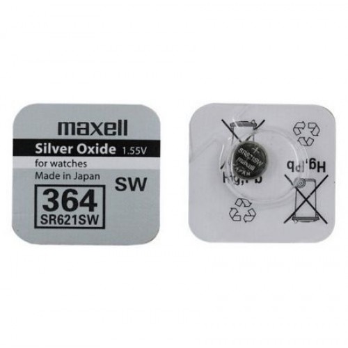 Батарейка Maxell SR621SW 364 1.55V, 1 шт, блистер