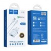 Зарядное устройство Hoco C12Q QC3.0 3А USB + кабель microUSB, белое