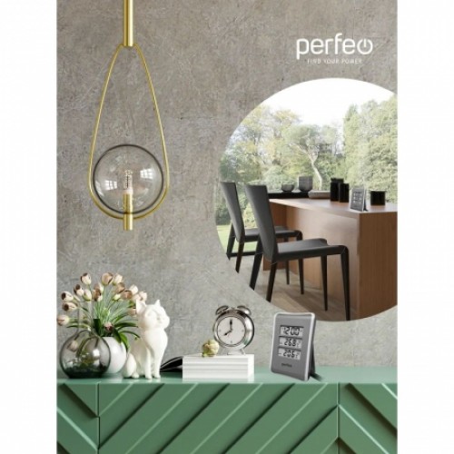 Метеостанция Perfeo PF-S3316E Tempo с часами и будильником, серебристая (PF_C3572)