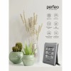 Метеостанция Perfeo PF-S3316E Tempo с часами и будильником, серебристая (PF_C3572)