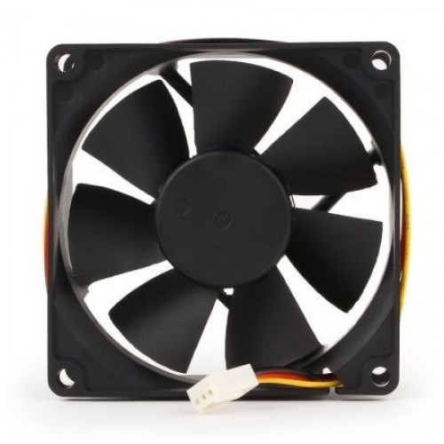 Вентилятор 80 x 80 x 25, 3 pin, 12V, подшипник качения, кабель 25-30 см, Gembird (FANCASE/BALL)