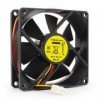 Вентилятор 80 x 80 x 25, 3 pin, 12V, подшипник качения, кабель 25-30 см, Gembird (FANCASE/BALL)
