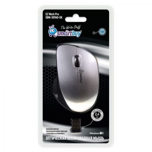 Мышь беспроводная Smartbuy 309AG Silver/Metall USB (SBM-309AG-SK)
