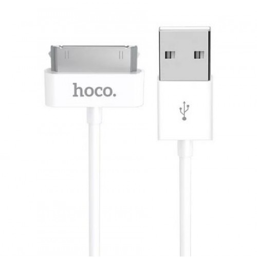 Кабель USB 2.0 Am=>Apple 30 pin, 1 м, белый, Hoco X1 Rapid