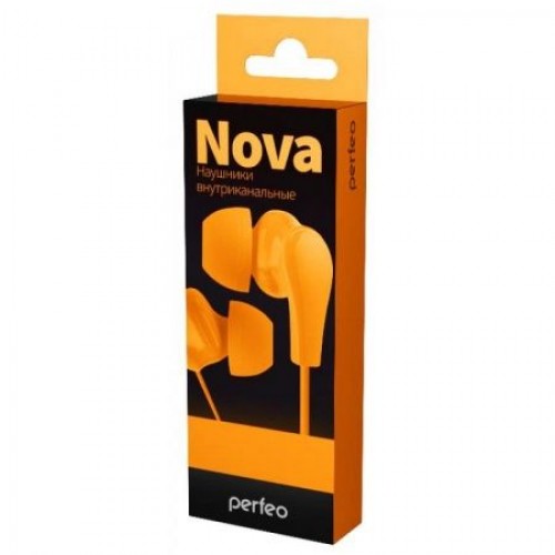 Наушники-вкладыши Perfeo NOVA, оранжевые (PF_A4927)