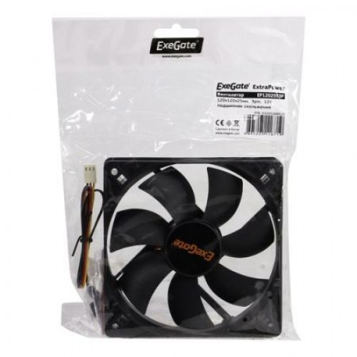 Вентилятор 120 x 120 x 25, 3 pin, 12V, 1800 об/мин, втулка, кабель 40 см, Exegate (EP12025S3P)
