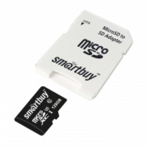 Карта памяти Micro SDXC 128Gb Smartbuy Class 10 U3, 90/70 Мб/с + адаптер SD (SB128GBSDCL10U3-01)