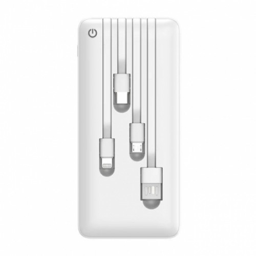 Зарядное устройство Perfeo Powerbank Absolute, 10000 мА/ч, дисплей, белое (PF_B4879)