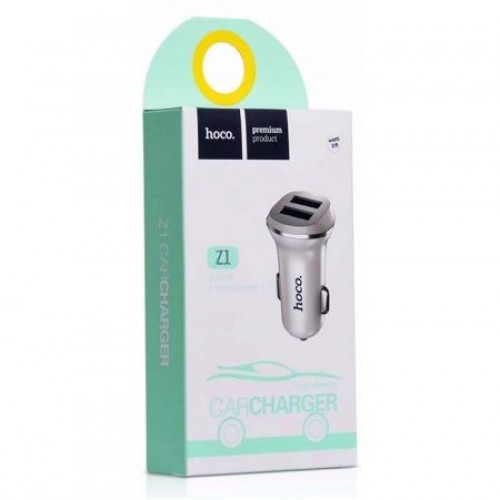 Зарядное автомобильное устройство Hoco Z1 2.1A 2xUSB, черное