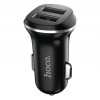 Зарядное автомобильное устройство Hoco Z1 2.1A 2xUSB, черное
