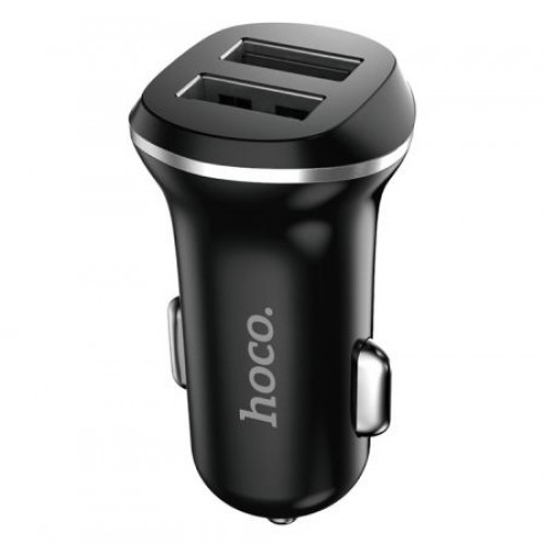Зарядное автомобильное устройство Hoco Z1 2.1A 2xUSB, черное