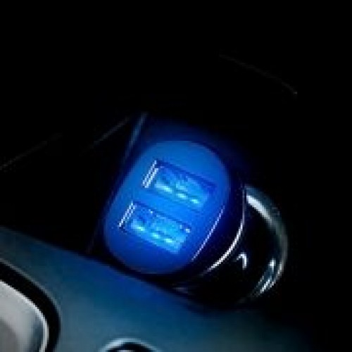 Зарядное автомобильное устройство Hoco Z1 2.1A 2xUSB, черное