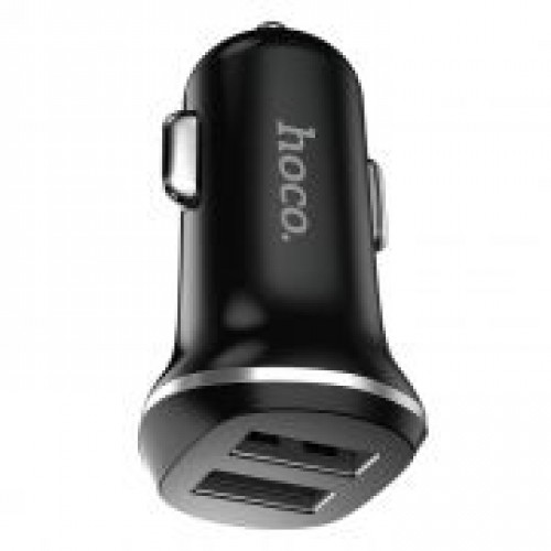 Зарядное автомобильное устройство Hoco Z1 2.1A 2xUSB, черное