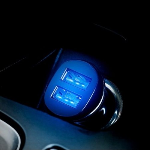 Зарядное автомобильное устройство Hoco Z1 2.1A 2xUSB, черное