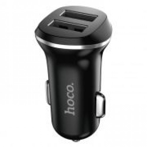 Зарядное автомобильное устройство Hoco Z1 2.1A 2xUSB, черное