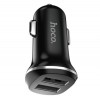 Зарядное автомобильное устройство Hoco Z1 2.1A 2xUSB, черное