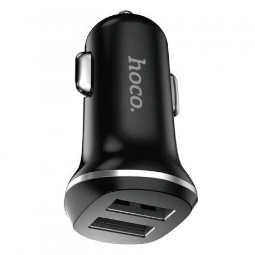 Зарядное автомобильное устройство Hoco Z1 2.1A 2xUSB, черное
