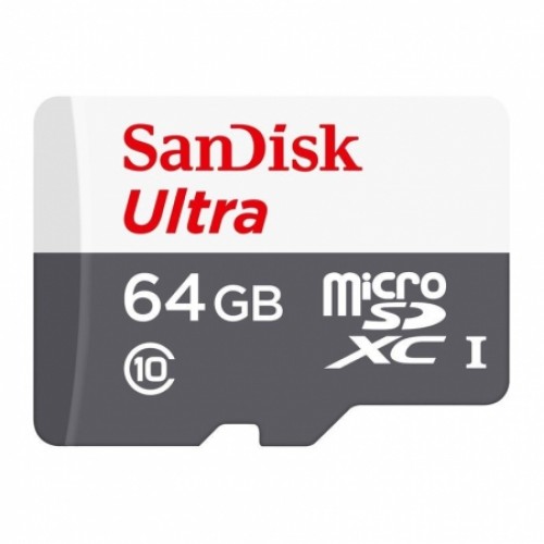 Карта памяти Micro SDXC 64Gb SanDisk Ultra Class 10 UHS-I, 100 Мб/с (SDSQUNR-064G-GN3MN)