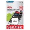 Карта памяти Micro SDXC 64Gb SanDisk Ultra Class 10 UHS-I, 100 Мб/с (SDSQUNR-064G-GN3MN)