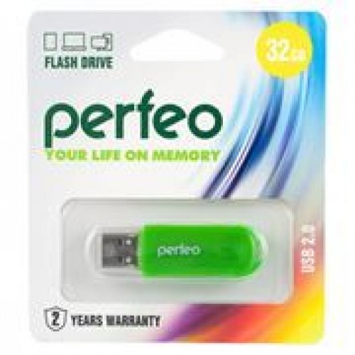 32Gb Perfeo C03 Green USB 2.0 (PF-C03G032)