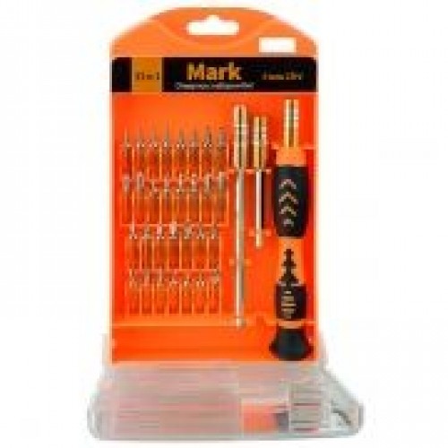 Отвертка с набором бит Perfeo Mark, 33 предмета (PF_A4872)