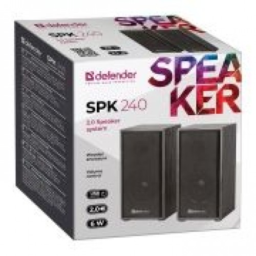 Колонки Defender SPK-240, 6 Вт, MDF, USB (65224)