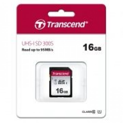 Карта памяти SDHC 16Gb Transcend 300S Class 10 UHS-I U1 (TS16GSDC300S)