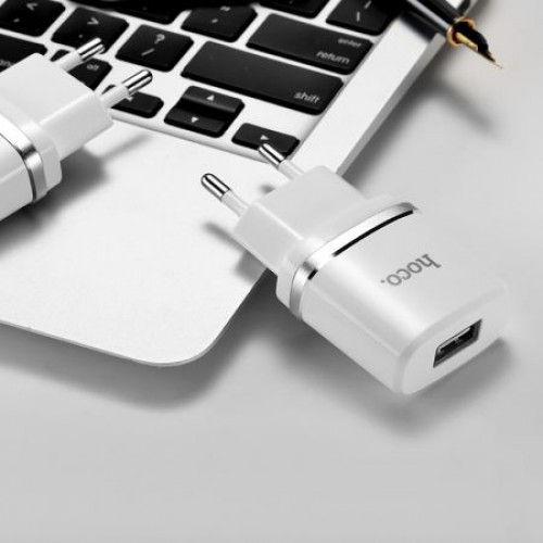Зарядное устройство Hoco C11 1А USB, белое