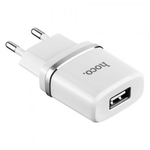 Зарядное устройство Hoco C11 1А USB, белое