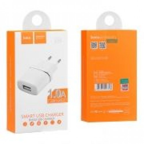 Зарядное устройство Hoco C11 1А USB, белое