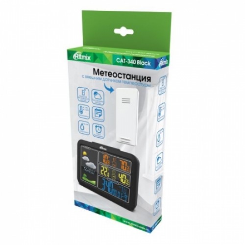 Метеостанция Ritmix CAT-340, чёрная