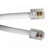 Кабель телефонный c разъёмами 6p4c RJ14(RJ11), 2 м, 4 жилы, белый