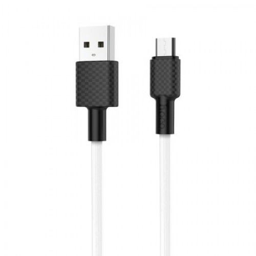 Кабель USB 2.0 Am=>micro B - 1.0 м, белый, Hoco X29 Superior Style