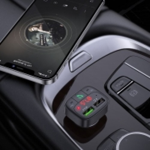 Автомобильный FM-трансмиттер Hoco E59 Promise, Bluetooth 5.0, QC3.0 18Вт, 2xUSB 3.1A, microSD