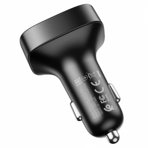 Автомобильный FM-трансмиттер Hoco E59 Promise, Bluetooth 5.0, QC3.0 18Вт, 2xUSB 3.1A, microSD