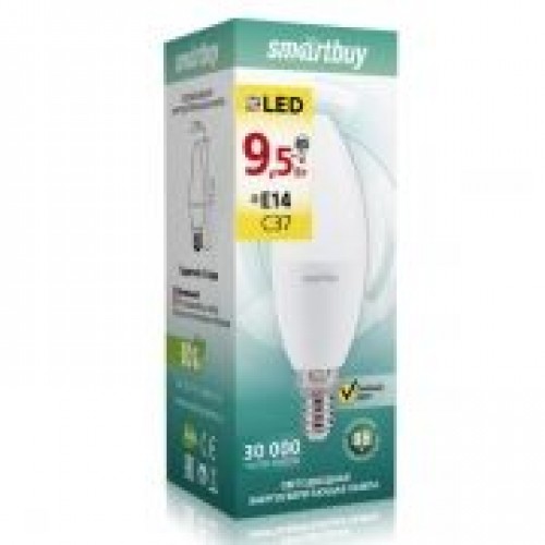 Светодиодная (LED) лампа Smartbuy C37 9.5W/3000/E14 (SBL-C37-9_5-30K-E14)
