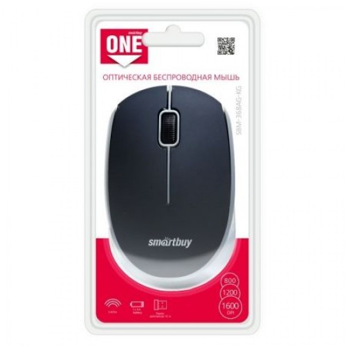 Мышь беспроводная Smartbuy ONE 368 Black/Grey USB (SBM-368AG-KG)