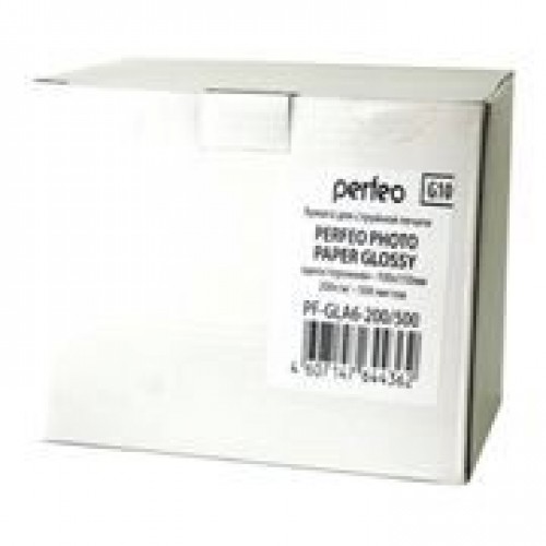 Бумага A6 Perfeo глянцевая 200 г/м, 10x15 см, 500 листов (PF-GLA6-200/500) (G10)