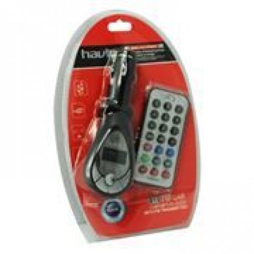 Автомобильный FM-трансмиттер Havit HV-FM03 Black с ЖК-дисплеем, пульт ДУ