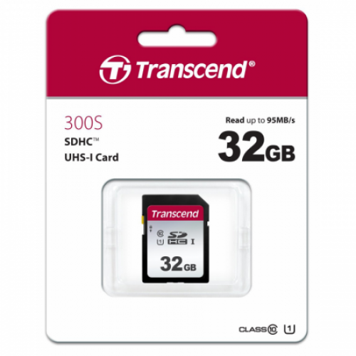 Карта памяти SDHC 32Gb Transcend 300S Class 10 UHS-I U1 (TS32GSDC300S)