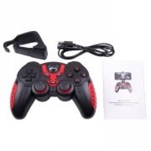 Геймпад беспроводной Ritmix GP-030BTH, Bluetooth, PC/iOS/Android, Li-Ion, чёрно-красный