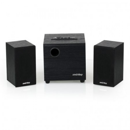 Колонки 2.1 Smartbuy SPARTA с MP3 плеером и FM-радио, MDF, черные (SBA-200)