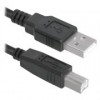 Кабель USB 2.0 Am=>Bm - 1.8 м, черный, пакет, Defender USB04-06 (83763)