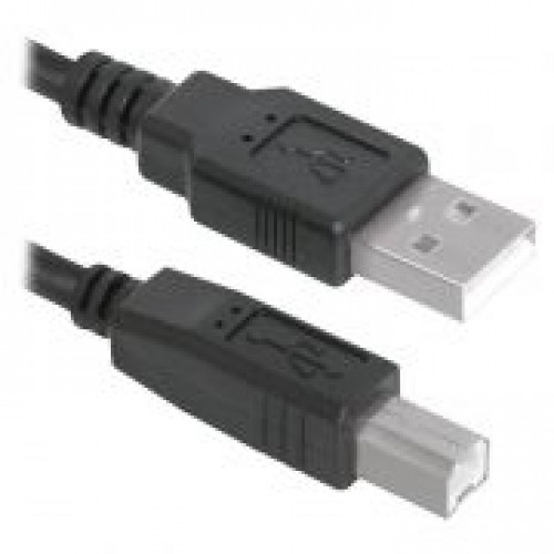 Кабель USB 2.0 Am=>Bm - 1.8 м, черный, пакет, Defender USB04-06 (83763)